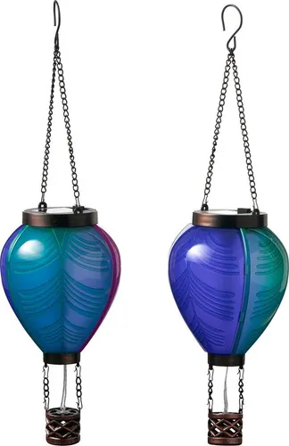 Northpoint LED-Hängeleuchte mit Solarpanel Laterne Heißluftballon Windlicht Garten Deko