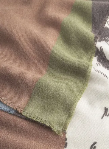 CODELLO PRINTED SCARF POLYESTER/VISCOSE DOG (BLU2) von CODELLO