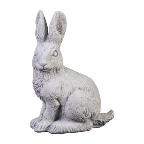 Gartendekoparadies.de Gartenfigur Sitzender Hase - 30 cm, Frostsicher - Figuren: Dekorative Gartenfigur für ganzjährige Verschönerung, frostbeständig und ideal für Garten, Balkon oder Terrasse.