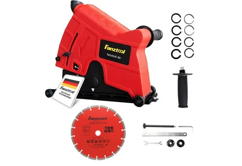 FANZTOOL Absaughaube Winkelschleifer 230 - Schleifmaschinen mit präziser Flex-Absaugung für saubere Trennarbeiten, kompatibel mit 99 % der Winkelschleifer, werkzeuglos verstellbare Schutzhaube für maximale Flexibilität.