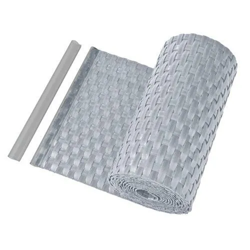 Pe Sichtschutzstreifen Zaunblende Balkonsichtschutz silbergrau HaGa® 255cmx19cm