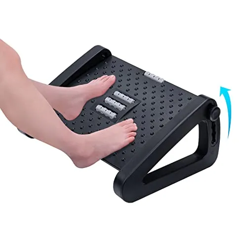 Verstellbarer Fußhocker für Schreibtisch, robust und ergonomisch, lindert Schmerzen und bietet Körperunterstützung, bequeme Massagewirkung für bessere Durchblutung der Beine.