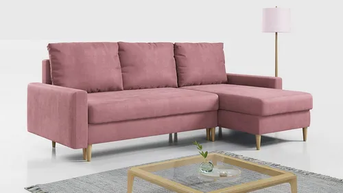 MKS MEBLE Ecksofa in pink von MKS MÖBEL