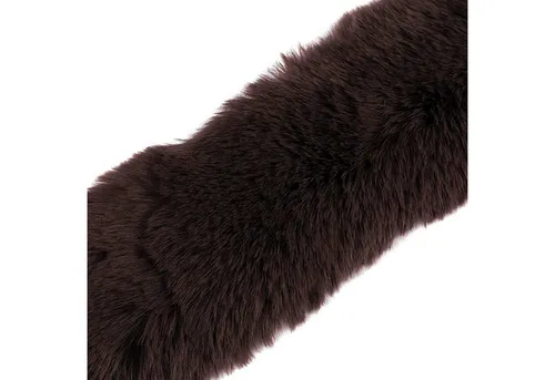 maDDma Stoff Kunstfell Fellbesatz 100 cm x 5 cm Kunstpelz, braun