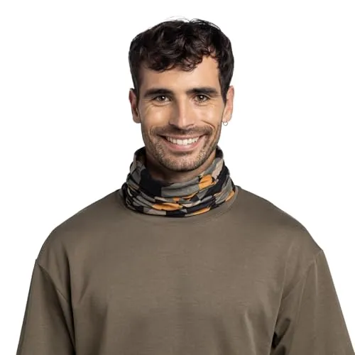 BUFF®| Schlauchschal CoolNet UV® Männlich Weiblich Erwachsene Flexibel, UPF50-Schutz, leicht, dehnbar, recyceltes Material, Sport, Sommer, Einheitsgröße, Vert Teltary Khaki