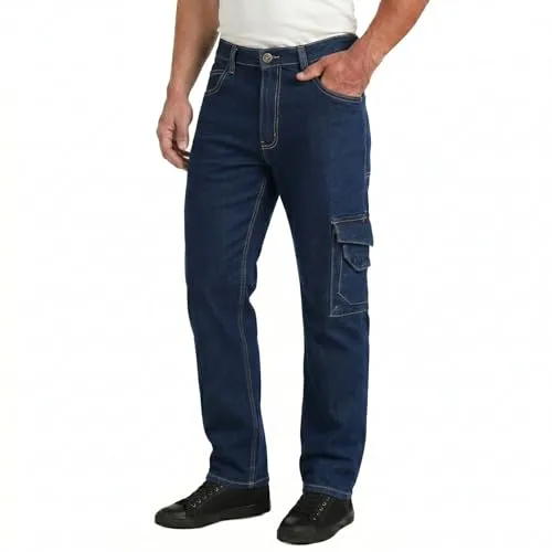 Produktbild Lee Cooper LCPNT239 Herren Arbeitskleidung Sicherheit Stretch Denim Zimmermann Jeans Arbeitshosen, Blau, 30W / 31L