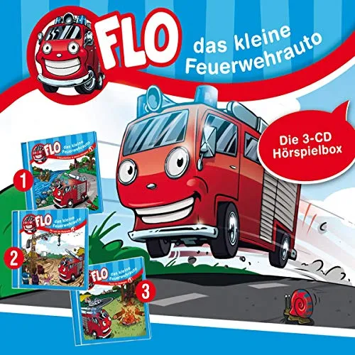 Flo - das kleine Feuerwehrauto - Die 3-CD Hörspielbox - Hörbücher für Kinder, spannende Geschichten über Mut und Freundschaft, ideal für kleine Feuerwehrfans.