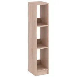 KOMTO Bücherregal Sonoma Eiche – Schmal und Praktisch mit 3 Fächern