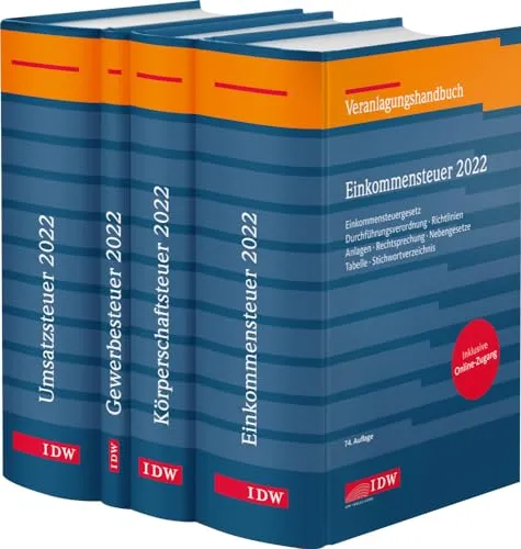 Steuer-Paket 2022: Ertragsteuern und Umsatzsteuer - Gesetzessammlungen & Entscheidungen, umfassende Veranlagungshandbücher für Einkommen-, Körperschaft-, Umsatz- und Gewerbesteuer für 2021, optimal für Steuerberater und Unternehmen.