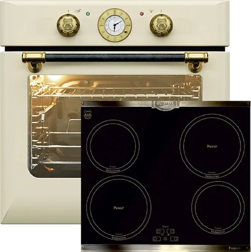 Retro Elektro Backofen Kaiser EH 6432ElfBE Autark +Induktionskochfeld 60 cm