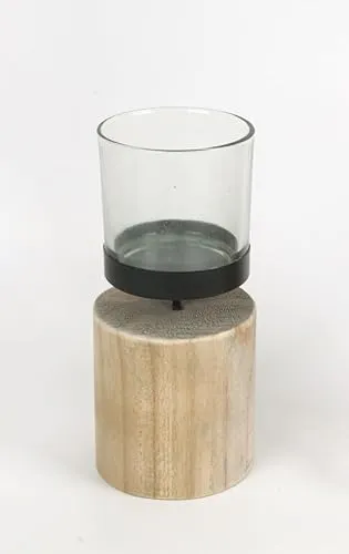 Produktbild TrendLine Windlicht Holz 19 cm Kerzenhalter