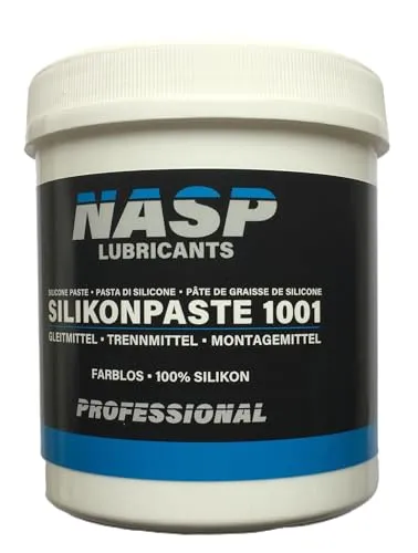 NASP Silikonpaste Silikonfett 500g - Made in Germany - Elektrowerkzeug-Schmierstoffe: Hochwertiges Silikonfett, wasserabweisend und chemikalienbeständig, ideal für Gummidichtungen und feuchte Umgebungen.