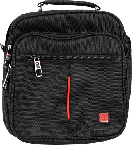 Umhängetasche Tragetasche Schultertragetasche Reißverschluss Tragegriff Schwarz