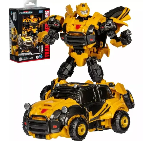 Transformers Studio Series Deluxe-Klasse Bumblebee - 11,5 cm Action-Figur, verwandelbar in Dünenbuggy mit coolen Zubehörteilen und Kampfspuren-Look