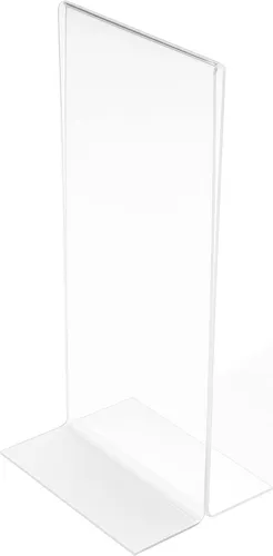 Deflecto Tischaufsteller Classic Image - A4 Hochformat, glasklarer Menükartenhalter für doppelseitige Präsentation, ideal für Büros und Restaurants