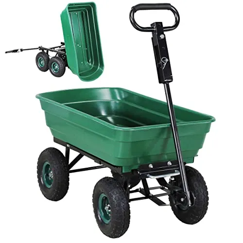 Miweba Bollerwagen Dumper - 300 kg Traglast - Handwagen mit 300 kg Traglast und 75 L Volumen, ideal für Garten und Bau. Mit praktischer Kippfunktion für einfaches Entladen von Schüttgut.