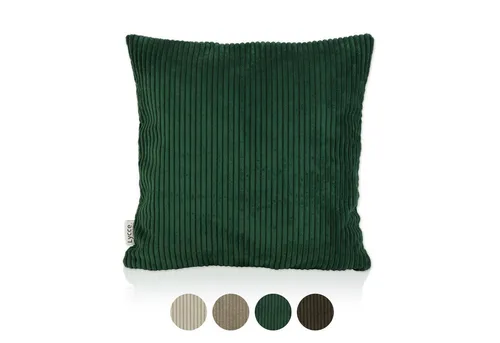 Lycce Dekokissen Kissenbezug aus trendigem Cordstoff (50x50cm), grün