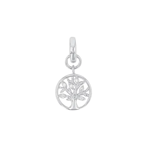 Amor Charm Lebensbaum 925 Sterling Silber Damen Charms - Clasp Charms für Damen, hochwertig aus 925 Sterling Silber mit funkelnden Zirkonia, ideal als Geschenk in edler Schmuck Box, symbolisiert Lebensfreude und besondere Momente.