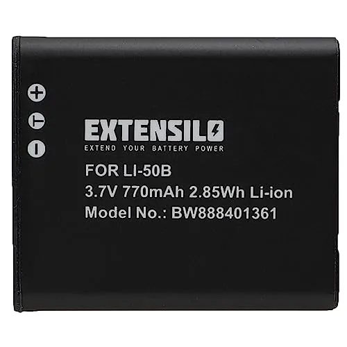 EXTENSILO Akku kompatibel mit Kodak Pixpro FZ201, SL10 Smart Lens, FZ151, SPZ1, SL25 Smart Lens Kamera (770 mAh, 3,7 V, Li-Ion)