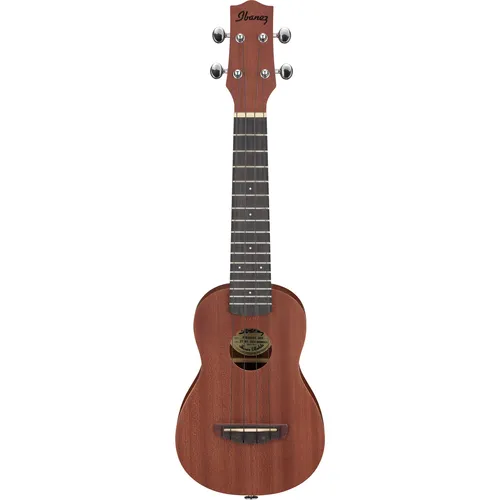 Ibanez UKS100-OPN Sopran Ukulele - Sopran Ukulele mit kraftvollem Klang durch laminierten Sapele-Korpus und einzigartigem Multi-Schallloch für direkte Beschallung des Spielers – ideal für Einsteiger!