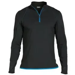 T-shirt mit langen Ärmeln, SCHWARZ/AZURBLAU, Gr. M