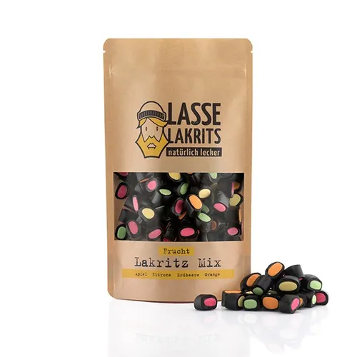 LASSE LAKRITS® | Lakritz-Mix Frucht 500 g in schwarz von LASSE LAKRITS