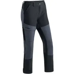 Maier Sports Women's Fleeceflex Trekkinghose Gr 38 - Wanderhose für Frauen in Schwarz, Größe 38 - Regular. Stretchmaterial und DWR-Imprägnierung bieten maximalen Komfort und Wetterschutz beim Trekking.