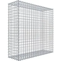 Gabiona Gabionenkorb 100 cm x 100 cm x 30 cm - Einfassungen, Stufen & Mauersysteme. Robuster Gabionenkorb aus verzinktem Drahtgitter mit hoher Korrosionsbeständigkeit, ideal für kreative Garten- und Landschaftsgestaltung.