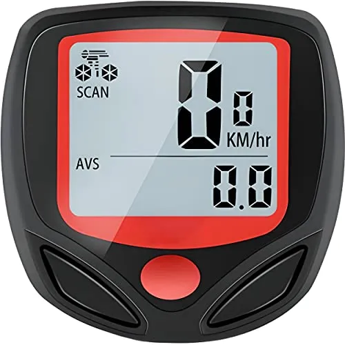 Fahrradtacho mit 14 Funktionen, Fahrradcomputer mit Tachometer, Wasserdicht, Kilometerzähler, Geschwindigkeitsmesser, Tägliche und Trainingsmessungen, Fahrrad, Multifunktionaler