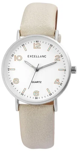 Excellanc Quarzuhr EX0354 - Unisex Armbanduhr mit strapazierfähigem Lederimitat-Band, ideal für den täglichen Gebrauch und stylische Looks.