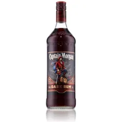 Captain Morgan Dark Rum 40% Vol. 1l - Premium Rum mit kräftigem Geschmack, ideal für Cocktails oder pur, perfekt für gesellige Abende.