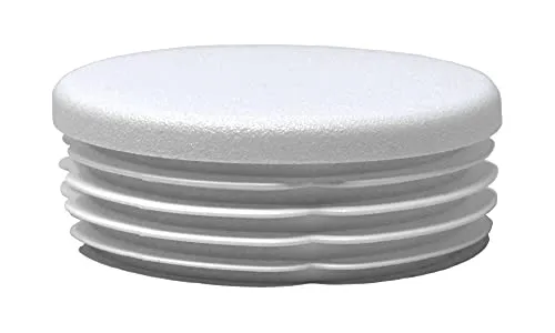 Design61 4X Lamellenstopfen für Rundrohre Ø 52-54 mm in Weiß
