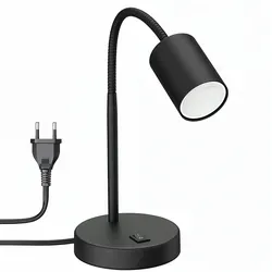 Tischleuchte WAIKA mit Schwanenhals schwarz matt in schwarz von LEDs Com