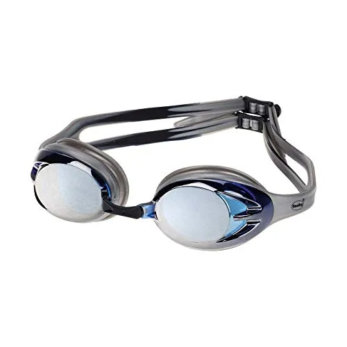 Fashy Schwimmbrille Comfort Power Mirror, verspiegelt, L, 4156 12, Silber