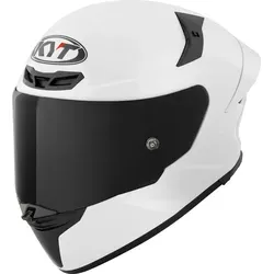 KYT TT-Revo Plain Integralhelm - Hellgrau - S - Motorradhelm mit ADT-Advanced Thermoplast-Schale für hohe Crash-Festigkeit, aerodynamisch optimiert im Windkanal, komfortable Innenausstattung und kratzfestes Visier für besten Fahrkomfort.