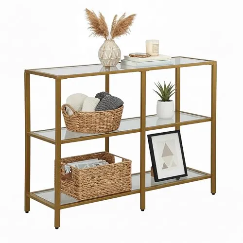 Konsolentisch Glas-Konsolentisch für den Flur - Eleganter Flurtisch aus Glas, ideal für den Innenbereich. Mit einer Breite von 100 cm und einem modernen Design ist er perfekt für jeden Eingangsbereich.