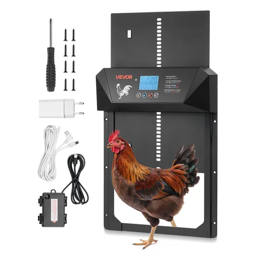 VEVOR Automatische Hühnerklappe mit LCD-Display