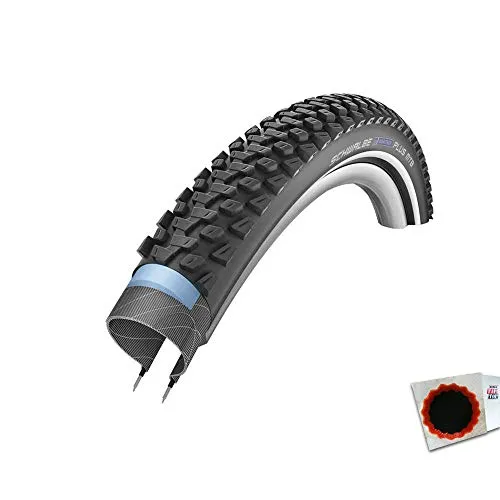 Schwalbe Marathon Plus MTB Fahrradreifen 27,5 x 2,25 Zoll - Pannensichere Fahrradreifen mit SmartGuard für optimalen Schutz und Reflexstreifen für bessere Sichtbarkeit, ideal für E-Bikes und anspruchsvolle Trails.