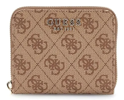 GUESS Laurel II SLG Small Zip Around Wallet in braun von GUESS