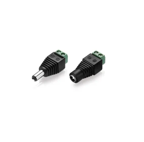 conecto Niedervolt Adapter Set (1x Terminalblock 2-polig auf DC-Hohlbuchse + Stromkabel