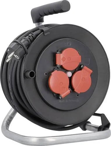 AS Schwabe 20125 Kabeltrommel 50m mit Schutzkontakt-Stecker - Praktische Kabeltrommel mit 50m Kabellänge und robustem Schutzkontakt-Stecker. Ideal für den flexiblen Einsatz im Innen- und Außenbereich.