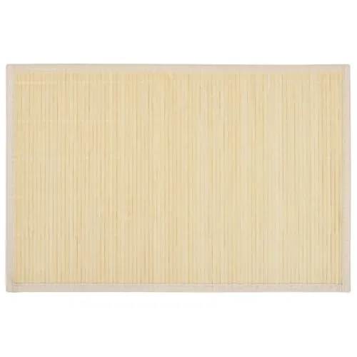 vidaXL 6 Platzdeckchen Bambus Platzdecke Platzset Tischmatte 30 x 45 cm Natur