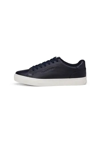 Marc O'Polo Sneaker Model Bodil aus Rindleder dunkelblau, Größe 43 - Eleganter Sneaker aus hochwertigem Rindleder mit recyceltem Mesh-Futter. Die herausnehmbare Innensohle mit Memory Foam sorgt für optimalen Tragekomfort. Ideal für jeden Anlass.