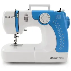 GLAESERhome Nähmaschinen Bundle | Einfache digitale Nähmaschine für Anfänger (mia 350 in Türkis) - Nähmaschinenaufsätze & Zubehör, ideal für Anfänger mit einfacher Handhabung und modernem Design in Türkis.