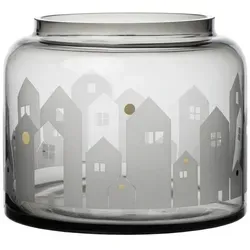 Räder Kerzenhalter Design Wintervase Häuser (15,5cm) - Kerzenständer aus handgefertigtem Design, ideal für eine stimmungsvolle Atmosphäre in Ihrem Zuhause. Perfekt für Winterdekoration und besondere Anlässe.