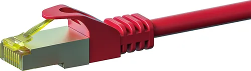 DSIT RJ45 Netzwerkkabel S/FTP (PiMF), mitCat.7 Rohkabel, Rot, 7,50m (DC-75-075)