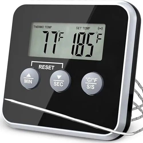Retoo Digitales Fleischthermometer mit Langer Sonde für Präzise Messungen