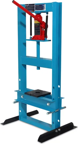 BITUXX Hydraulische Werkstattpresse 6T - Gesenkbiegepresse mit 6 Tonnen Druckkraft, ideal für Ausrichten, Biegen und Pressen. Robuste Stahlkonstruktion mit höhenverstellbarem Presstisch für vielseitige Anwendungen in Werkstatt und Heimwerkerbereich.