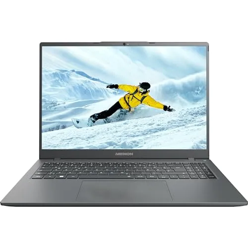MEDION E16413 40,6 cm (16 Zoll) Full HD+ Laptop (Intel Core i5-1235U, 16 GB DDR4 RAM, 1TB PCIe SSD, Intel Iris Xe Grafik, HD Webcam, Win 11 Home)
