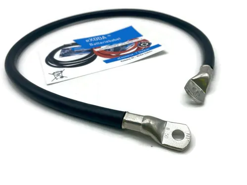 eXODA 35 mm2 M8 M8 Batteriekabel, Schwarz, (75 cm), 99% Kupfer